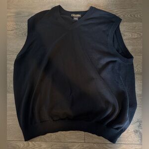 Brook Brothers - Vintage Men's Navy Blue - Pima Cotton Vest - L